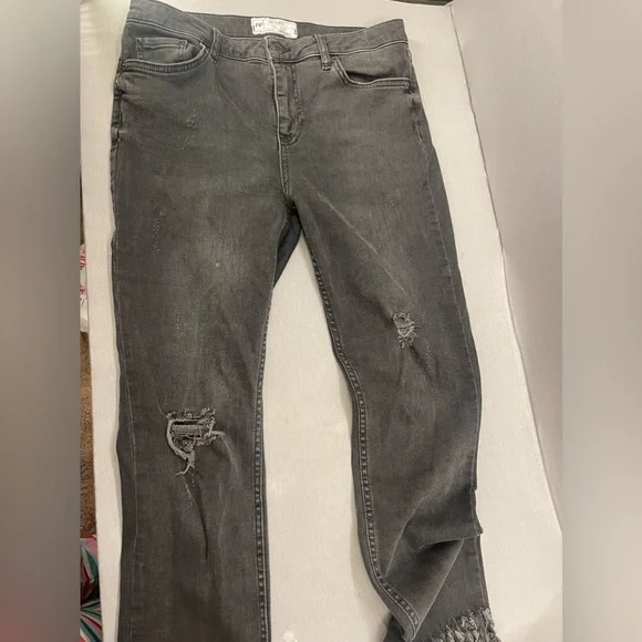 Free people distressed black denim size 29 - Picture 2 of 4